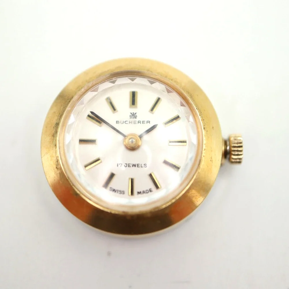 Vintage Bucherer Womens Interchangeable Watch 22mm Manual 17 Jewel Movement